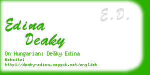 edina deaky business card